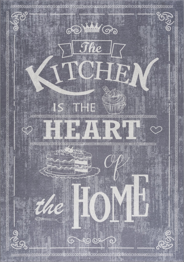 Waschbarer Küchenteppich "The kitchen is the heart of the home"