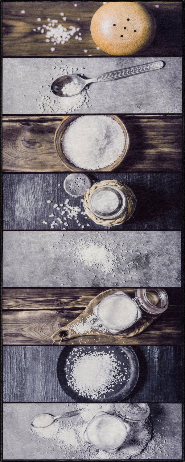 Waschbarer Küchenteppich Grau "Salt"